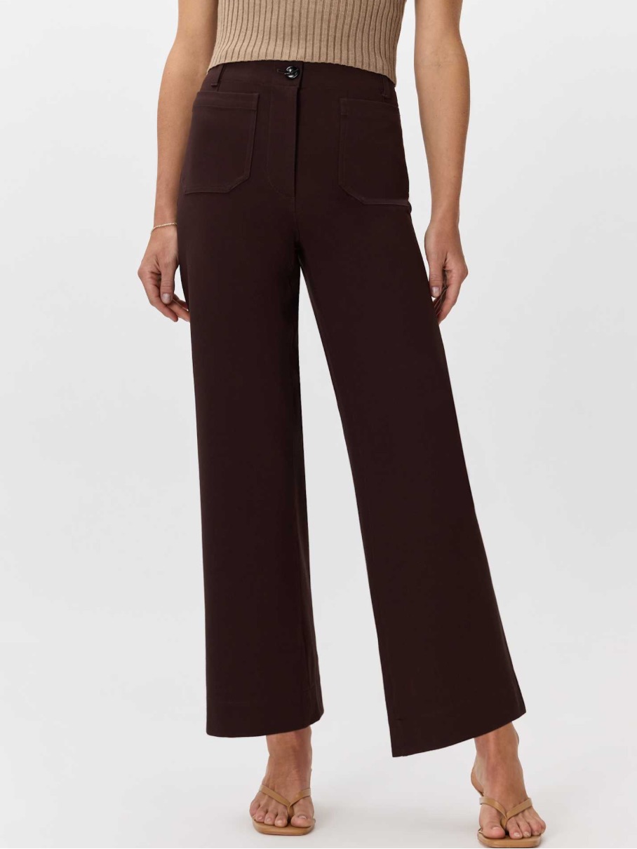 Quince Ultra Stretch Ponte Cropped Wide-Leg Pants Size: 12